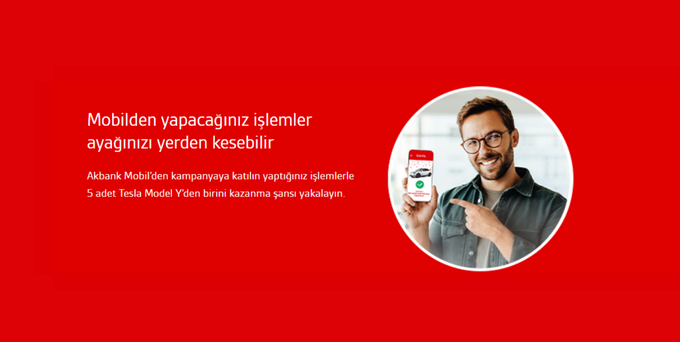 Akbank Mobil'den Tesla Model Y Çekiliş Kampanyası Başladı!